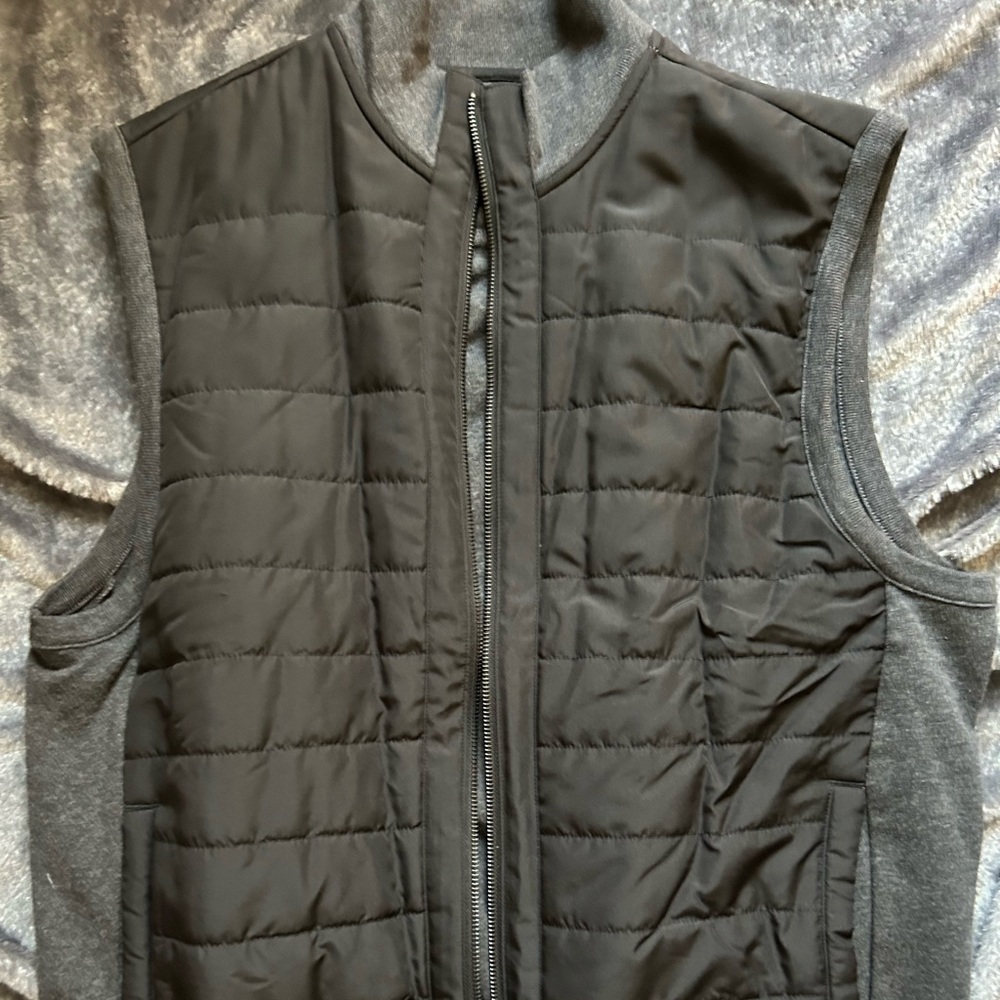 Men’s Banana Republic Black Grey Vest XL
